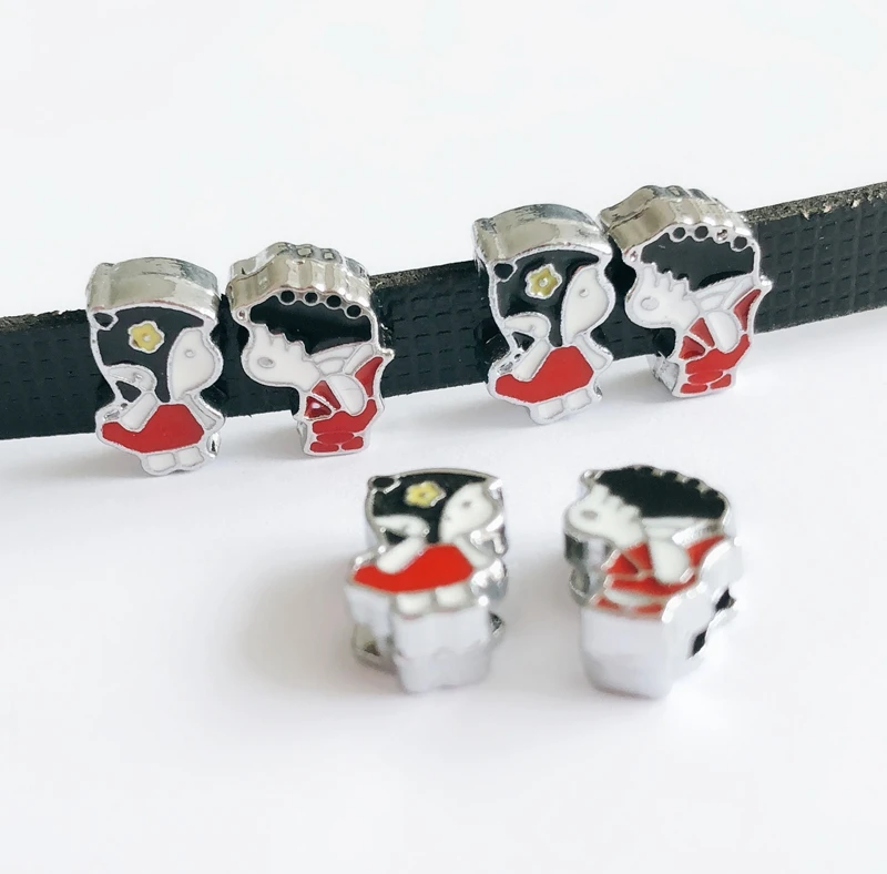 50 шт. DIY Аксессуары 8 мм эмаль для мальчиков и девочек слайды амулеты Бусины