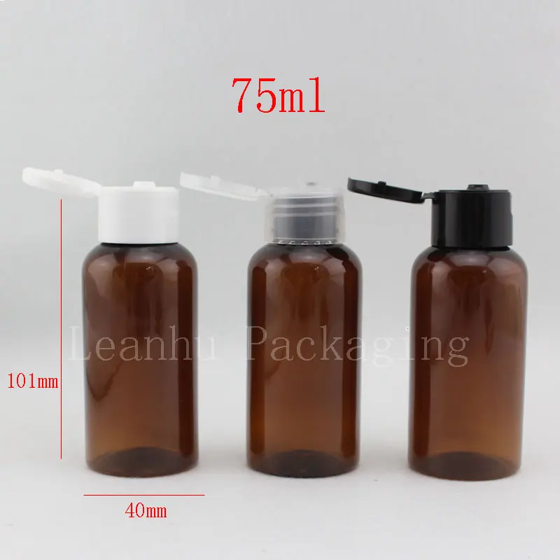 75 мл коричневая пластиковая бутылка для макияжа пустые косметические контейнеры