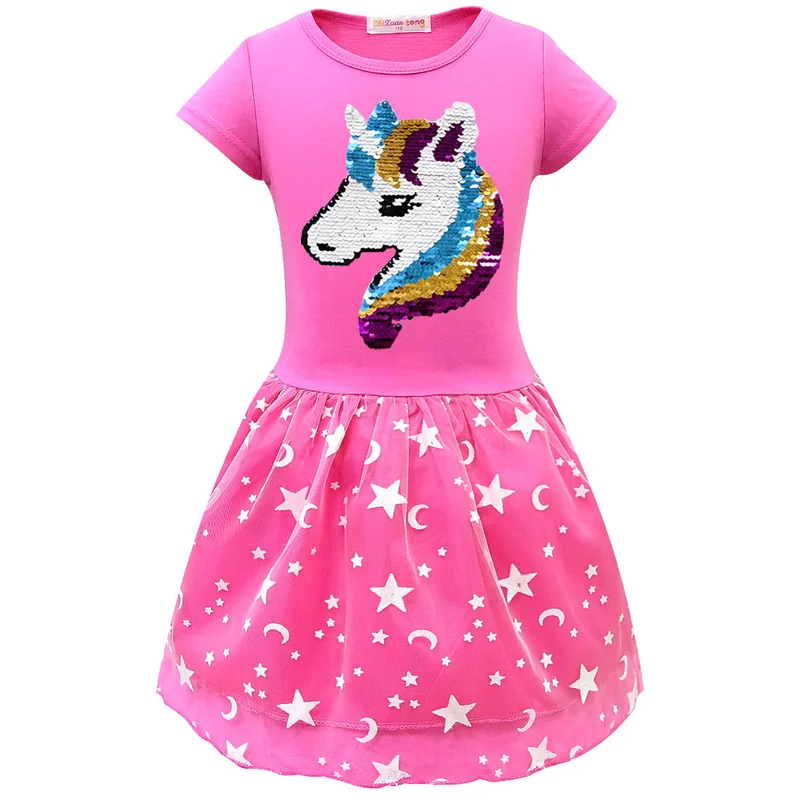 2019 Baby Girls Unicorn Costume for Kids Children Party Dresses Clothes kids Princess unicornio vestido girls christmas dress | Детская