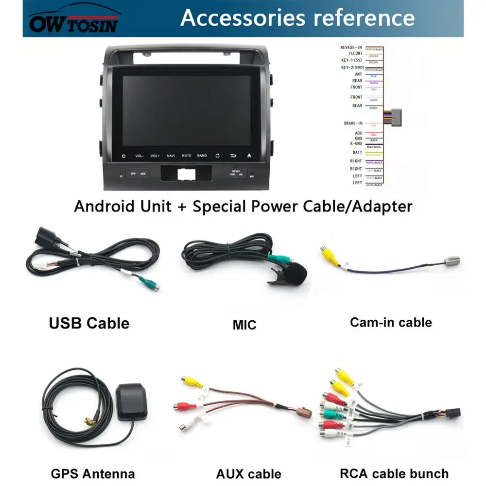 9 &quotIPS 8 Core 4G RAM + 64G ROM Android 0 Автомобильный DVD радио GPS для Toyota Land Cruiser LC200 2007-2015 DSP CarPlay