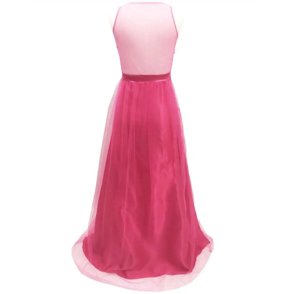 

ANTI Graceful Ladies Pink Tulle Prom Dress Customized Applique A Line Scoop Neck Lace Prom Gowns With Bowknot Gala Jurken Custom