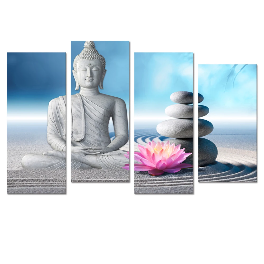 Визуальный художественный Декор будда картина холст художественные принты