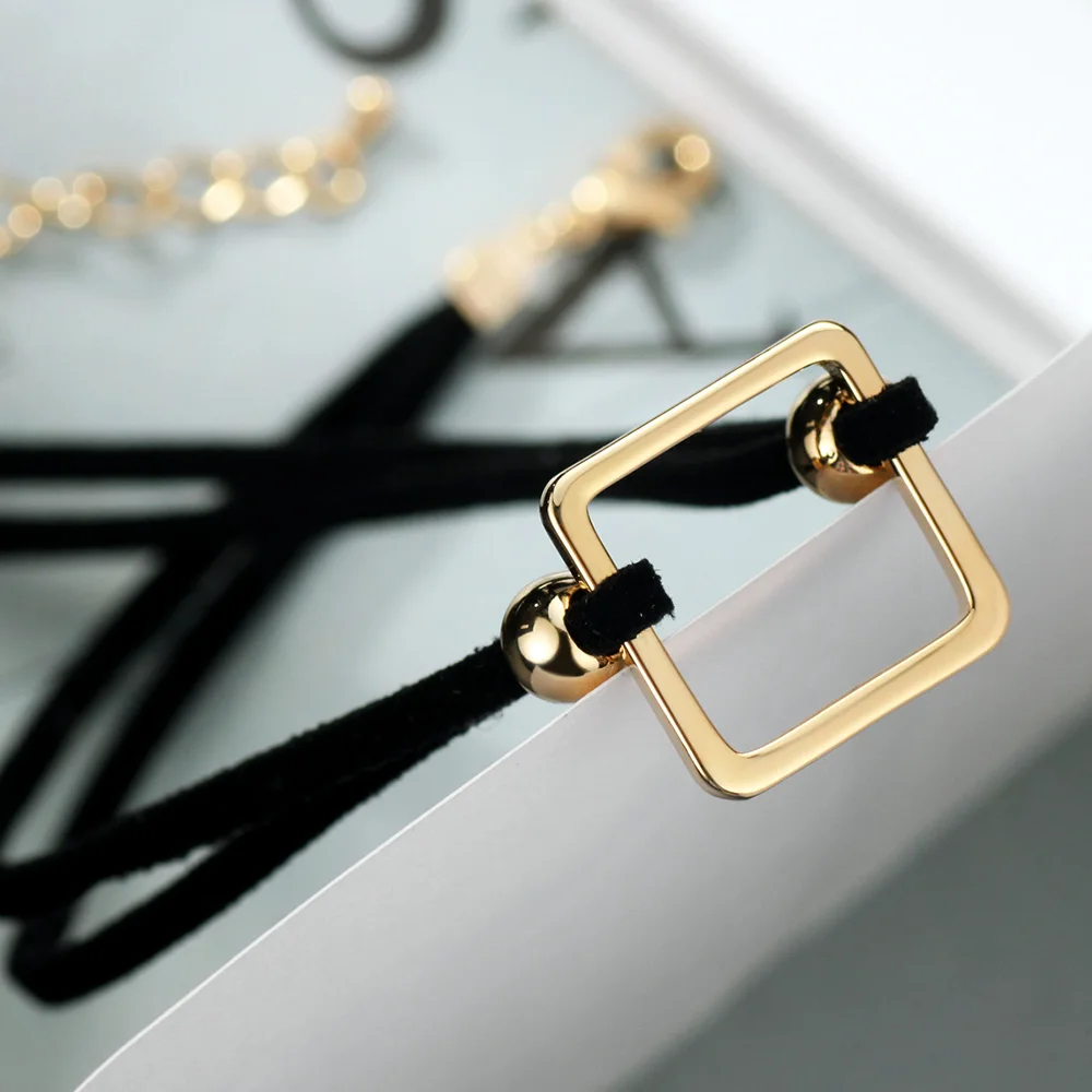 Цепочка чокер Neoglory в готическом стиле женская модный цвета розового золота