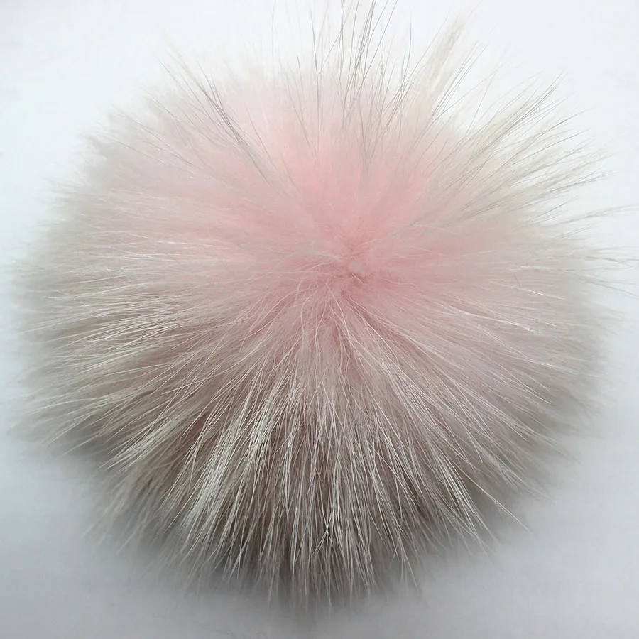 pure pink 4 шт./партия DIY 13 см помпон мех енота помпон мех шары для новорожденных зимняя вязаная шапка шапочки шарф помпоны из натурального меха - Цвет: pure pink