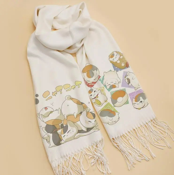 Индивидуальный заказ natsume yuujinchou шарфы шарф Косплей мягкий белый теплый милый