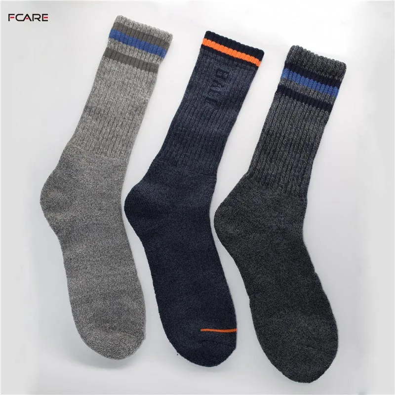 Fcare/8 шт. = 4 пары длинных носков для ног размера плюс 40,41, 44,45 толстые теплые зимние носки на осень и зиму хлопковые махровые носки