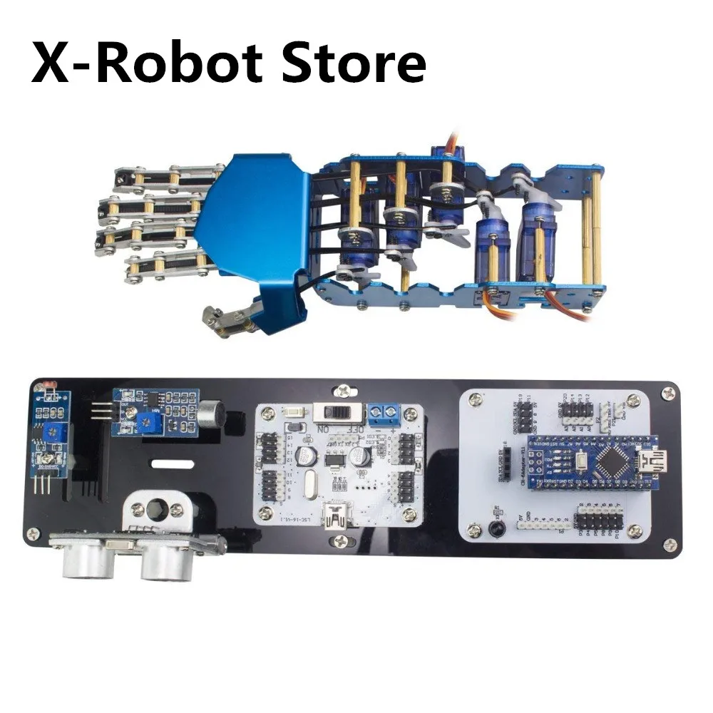 DIY 5dof Humanoid Five Finger Robot STM32 одиночный чип ультразвуковой светильник датчик Arduino