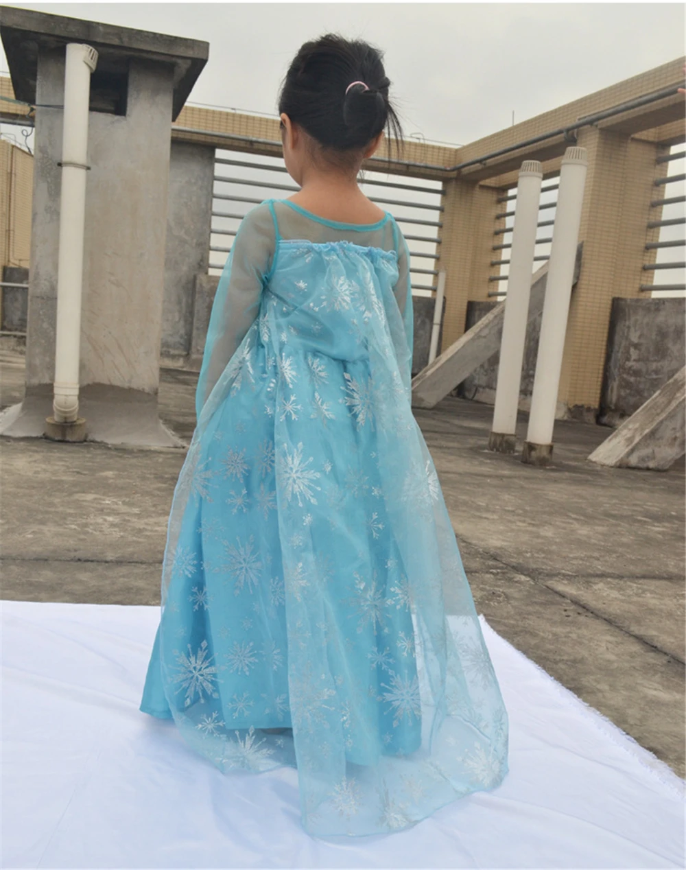 2018 Fairy Girl Elsa Dress Children Snow Queen Princess Magic Stick Crown Wig Crystal Shoes Cosplay Costume for Christmas | Детская