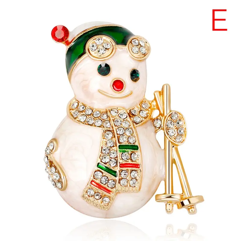 Рождественские эмалевые чулки снеговика Санта дерево брошь на булавке