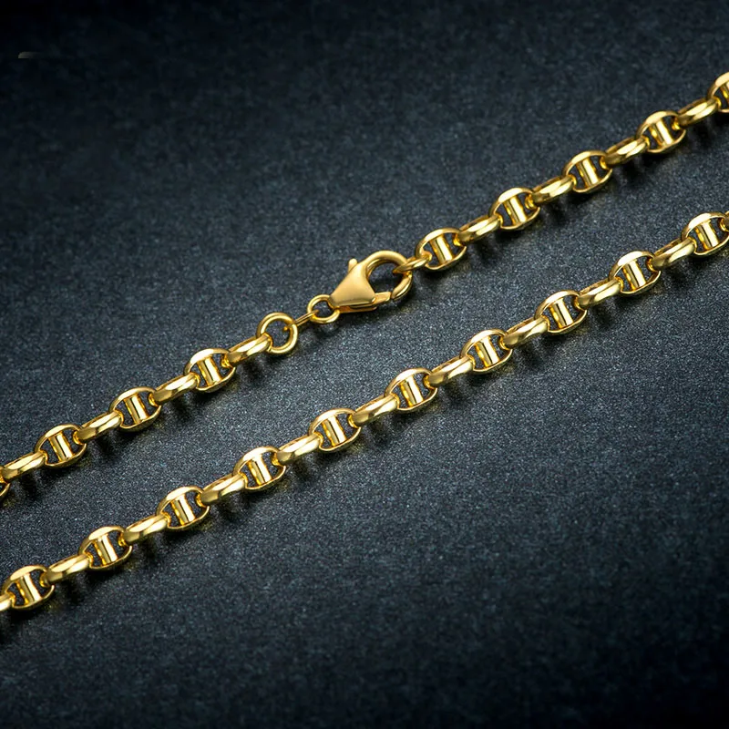 

Solid AU750 Yellow Gold Necklace Chain Men's Heavy gold Necklace Chain