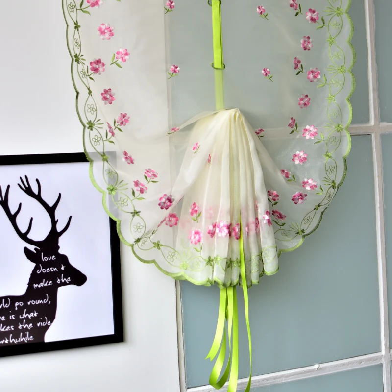 Тюлевая занавеска с вышивкой для окон кухни спальни гостиной 1 шт.|Занавески| |