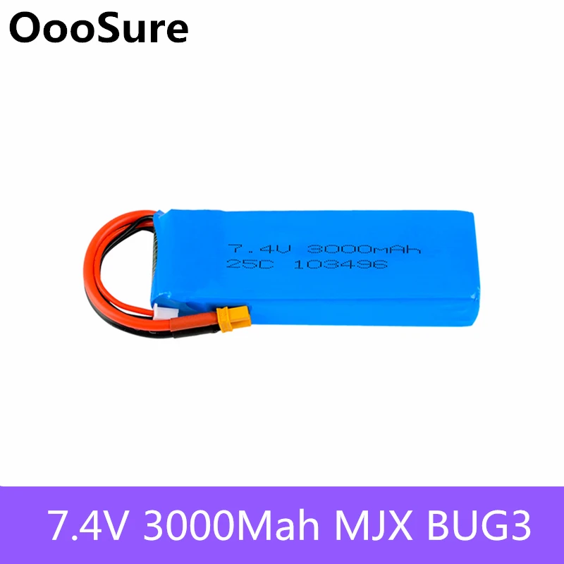 Супер Обновление 7 4 В 25C аккумулятор 3000 мАч аккумуляторная батарея MJX Bugs 3 RC Quadcopter