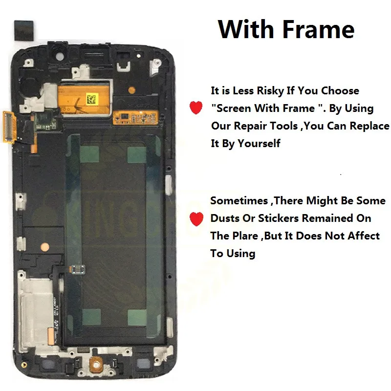 5.1для samsung Galaxy S6 Edge lcd G925 G925F SM-G925F дисплей кодирующий преобразователь сенсорного экрана в сборе с рамкой для samsung S6 Edge lcd