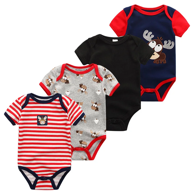Clothing Sets4035 Kiddiezoom/ Одежда для новорожденных девочек 0-12 месяцев, комплекты одежды из 4 предметов, Roupas de малыш Bebe, Одежда для новорожденных малышей, хлопковые топы - Цвет: Clothing Sets4035