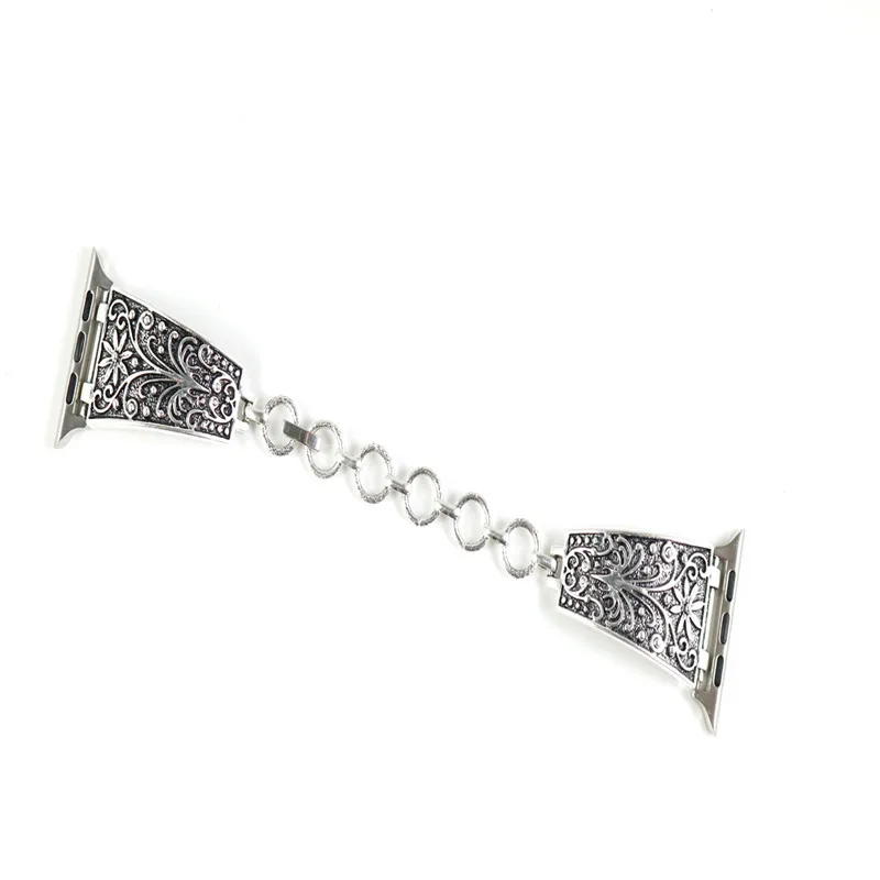 Винтажный Браслет-цепь из нержавеющей стали ремешок для apple watch 44/42/40/38 мм модный