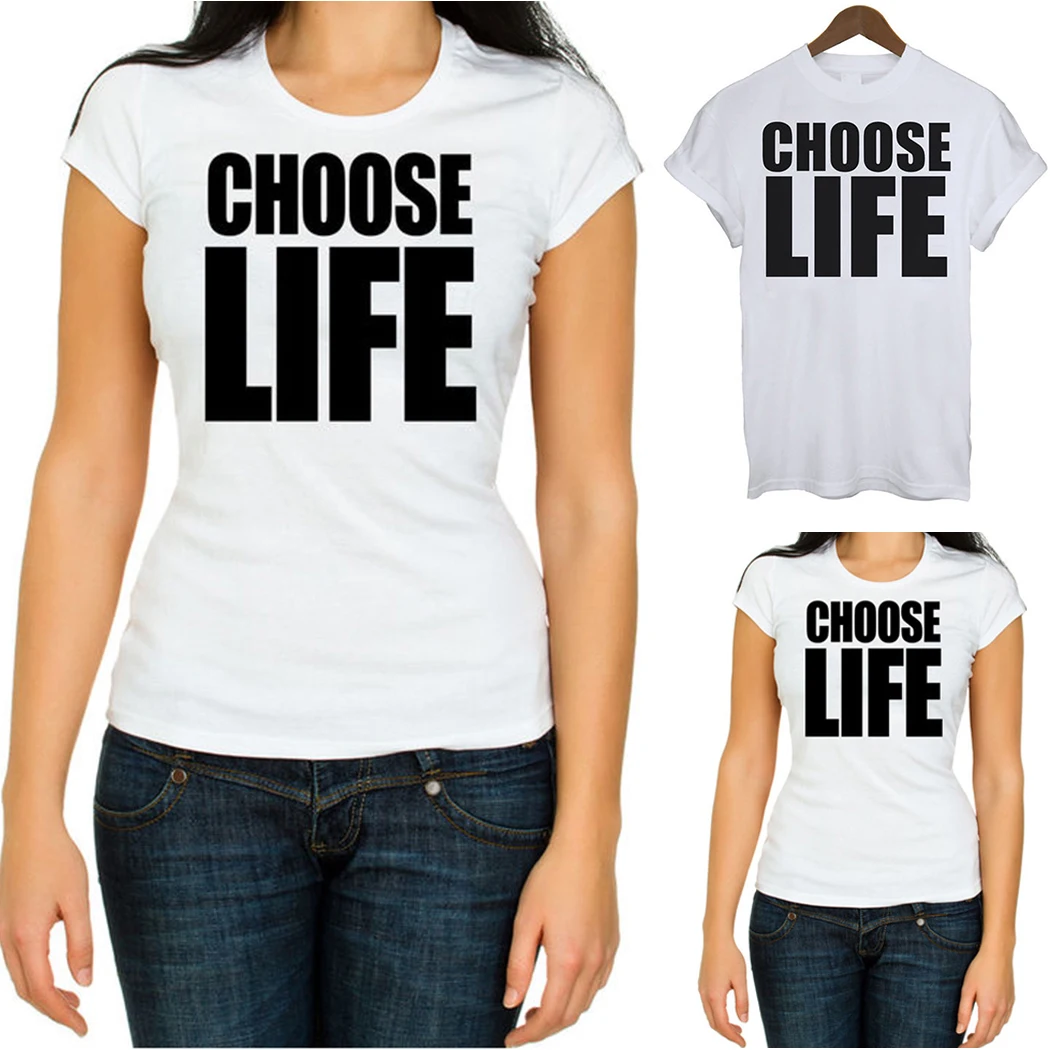 2018 летние модные женские туфли Choose Life футболка Дамы Джордж Michael необычные
