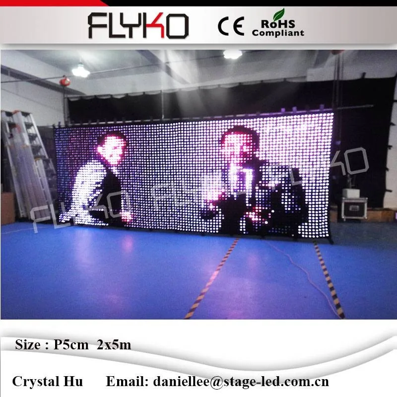 Flyko stage led vision занавес P5cm 2x5m размер может быть настроен светодиодный видео настенный программируемый