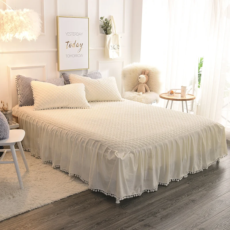 Светло-коричневый цвет: серый, белый, розовый, белый флис зимние женские текстильные тапочки плотное постельное белье набор норковая бархатная Пододеяльник Постельный Комплект 4/6/7 шт