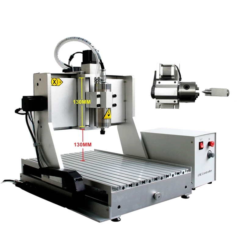 1.5KW 4axis cnc router drilling machine 3040ZH engraver milling with acceptable material thickness 130mm | Инструменты