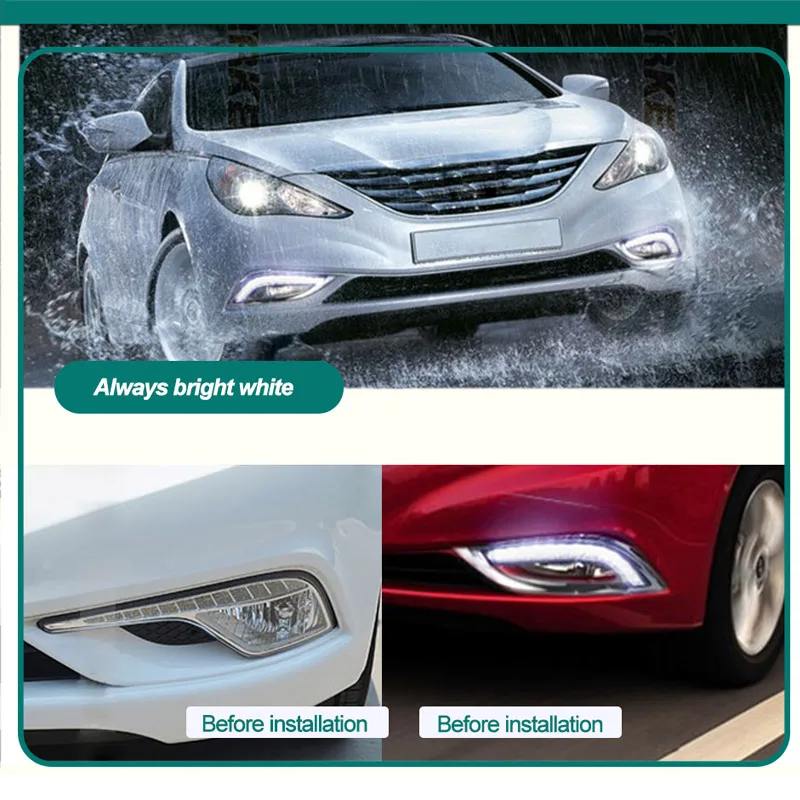 ROADOT дневные ходовые огни для Hyundai Sonata 2011 2012 2013 DRL светодиодный дневной свет с