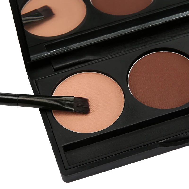 Макияж, 3 цвета, палитра пудры для бровей, косметика, бренд Eye Brow Enhancer, Профессиональные Водонепроницаемые тени для век с кистью, зеркальная коробка