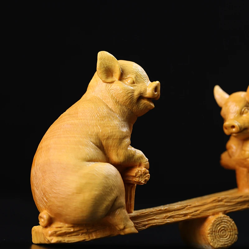 Лучшие продажи новинка 2019 дерево Китай Ev Dekorasyon Aksesuarlar Pig скульптура современное