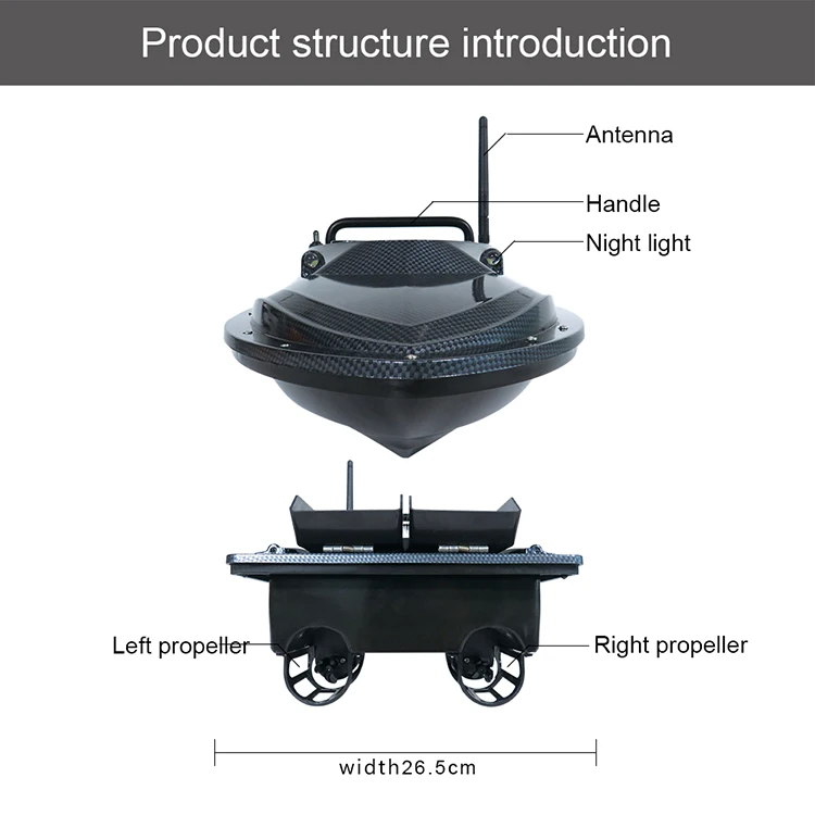 Flytec V007 Интеллектуальный 500 м фиксированная скорость парусный RC приманка лодка для рыбалки обновленная версия 2011-5