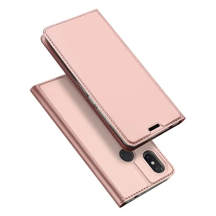 rose gold Ультратонкий чехол для Xiaomi mi a1 a2 mi x 2 s 6A 8 se mi a1 mi a2 Lite, кожаный чехол-книжка из ТПУ Pocophone f1 f 1 - Цвет: rose gold