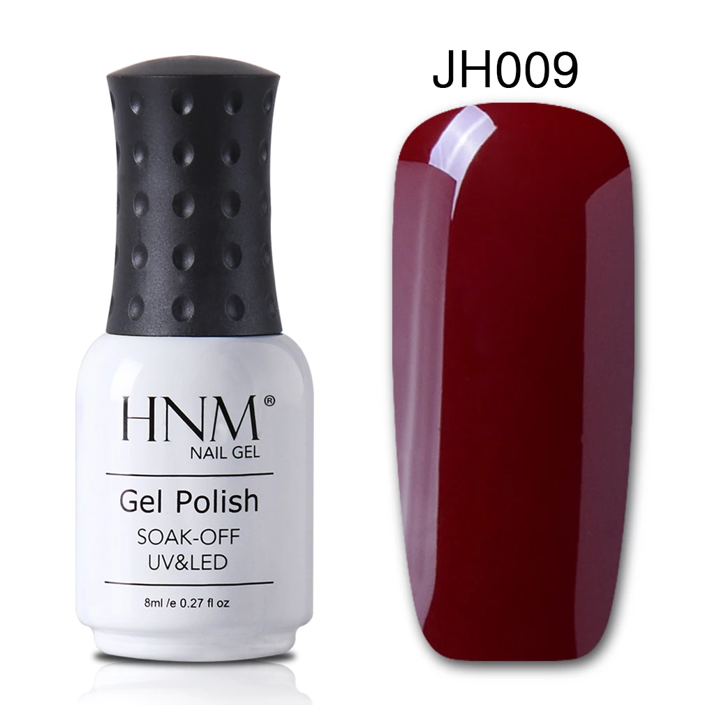 R009 HNM 8 мл винно-красный Colos УФ-гель для ногтей Топ База праймер светодиодный светильник гель лак для ногтей Краска гель лак для ногтей штамповка эмаль - Цвет: R009
