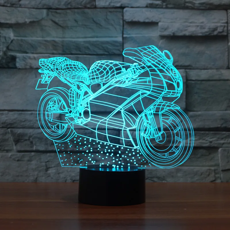 Светодиодная 3d-лампа autocycle меняющая цвет для мотоцикла | Лампы и освещение