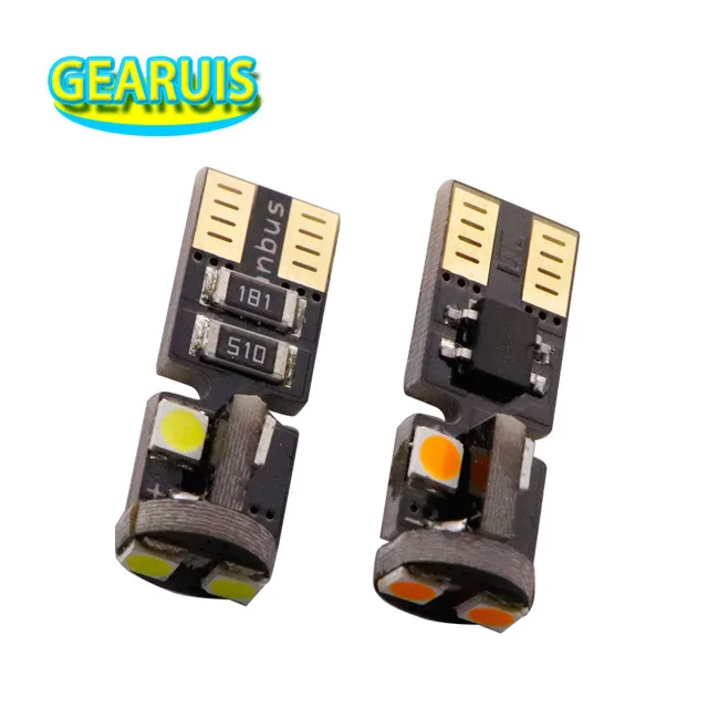 100 шт. Canbus T10 Неполярные W5W светодиодные 6 smd 3030 5w5 автомобильные лампы 2 Вт 12