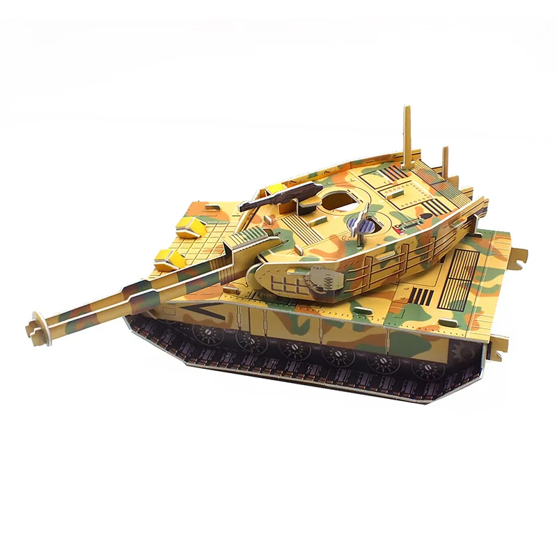 2017 Горячая продажа 3D головоломка DIY Модель Детская игрушка военный Стиль Танк 3d