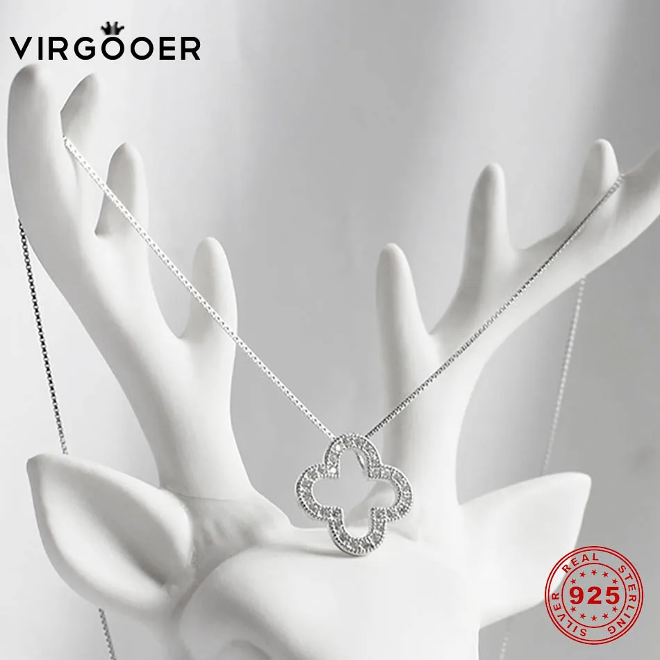 Virgooer 925 пробы серебряные Ювелирные наборы для женщин клевер ювелирное изделие