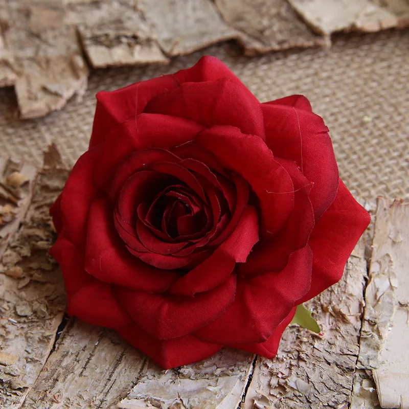 9 см Шелковые Розы Искусственные настенные цветы голова большой цветок стены