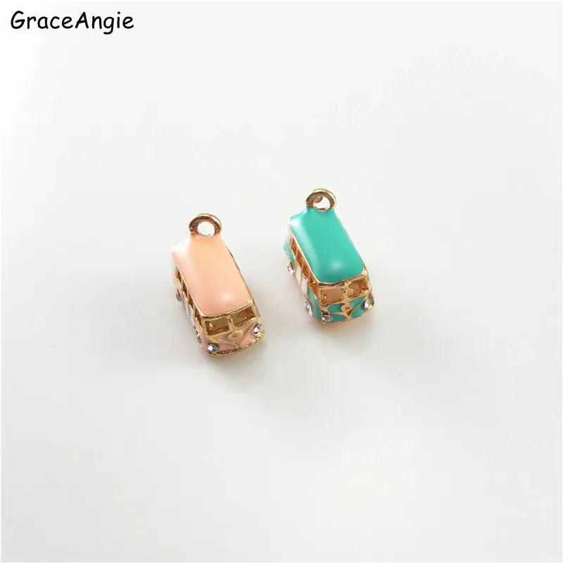 Graceangie 2 шт. школьный автобус Стиль эмаль браслет Цепочки и ожерелья подвеска Для