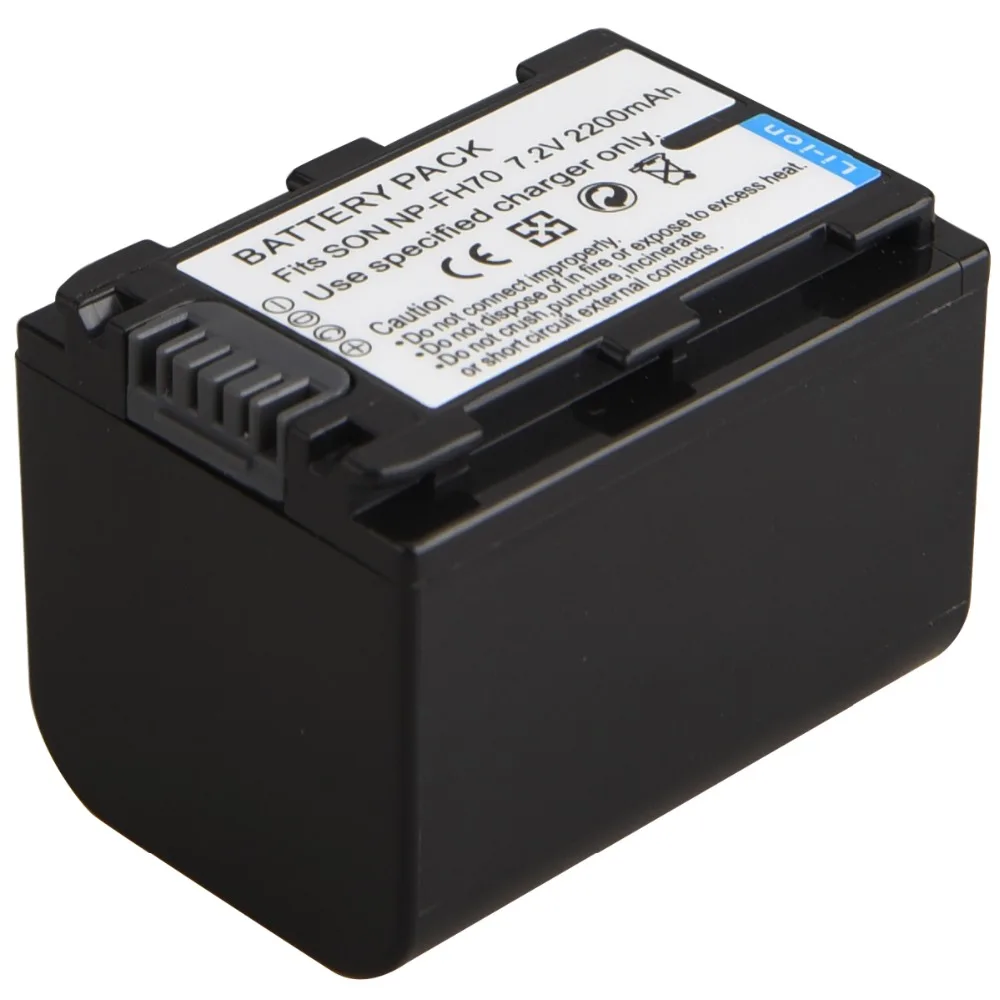 2pc 2200mAh NP-FH70 NP FH70 NPFH70 Lithium Digital Camera Battery+USB Charger for Sony NP-FH60 DCR-DVD650 HC52 SX40 SR Series |