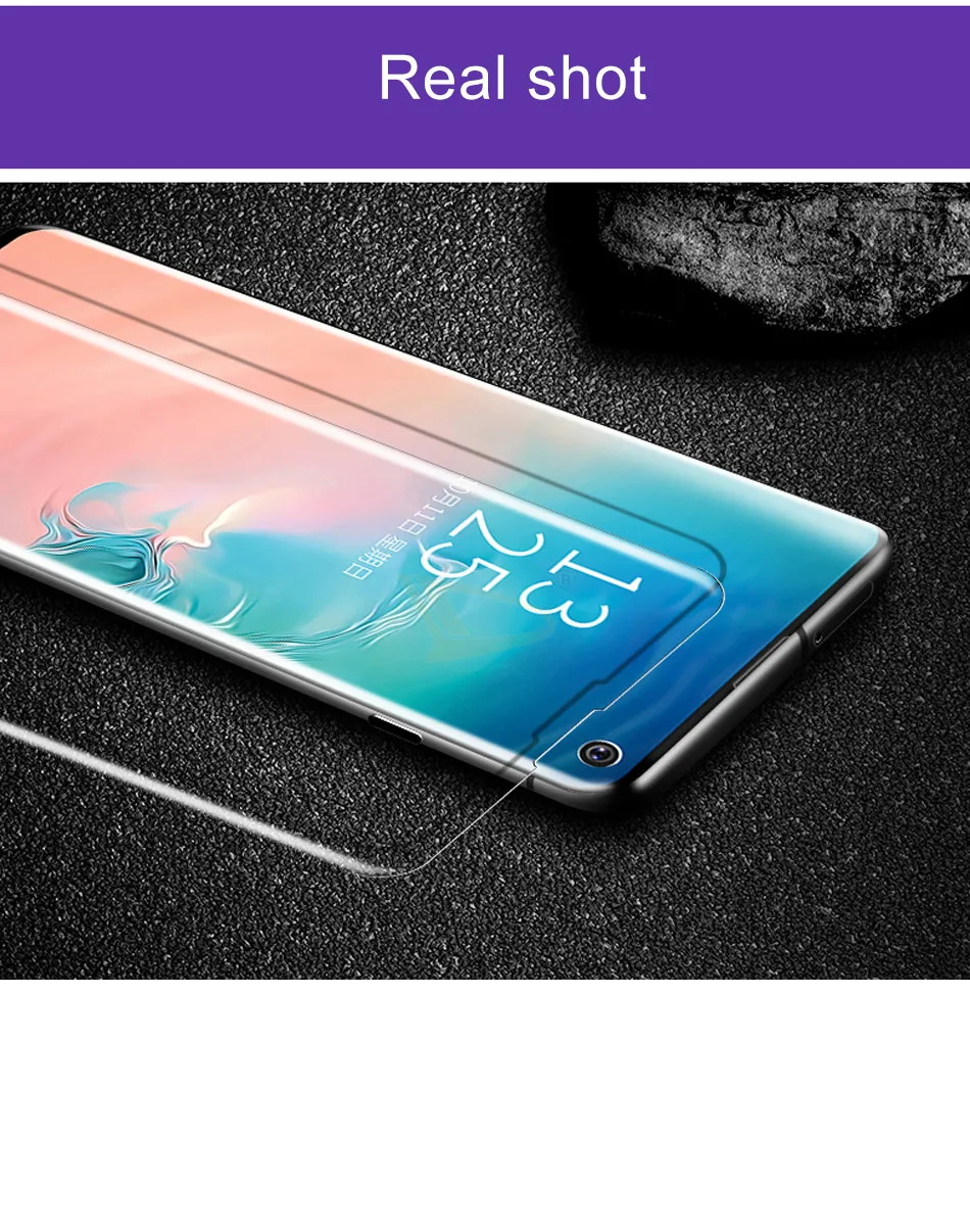 20D УФ полное клеевое Защитное стекло для экрана для samsung Galaxy S10E S8 S9 S10 PLus закаленное стекло Note 8 9 S8 защитная пленка