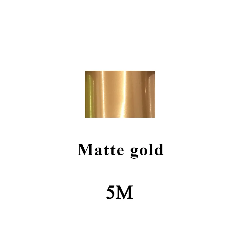Matte gold 5 метров/за штуку Металлические Цвет ногтей наклейки-лак для ногтей Обертывания Блестящий Звездное небо Бумага украшение для маникюра «сделай сам» - Цвет: Matte gold