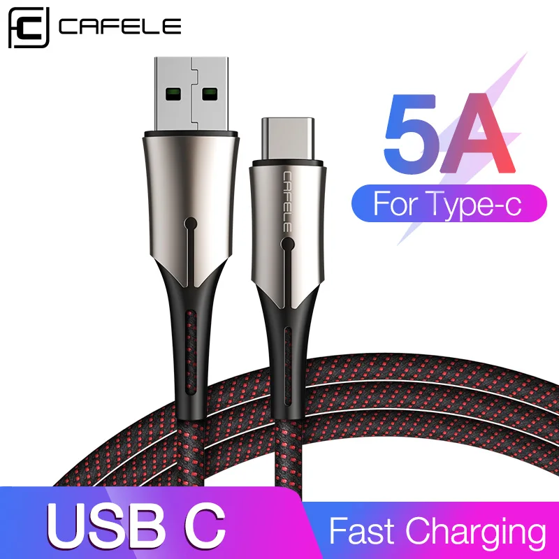Cafele 5A кабель для быстрой зарядки usb type C huawei P20 samsung Xiaomi синхронизации данных
