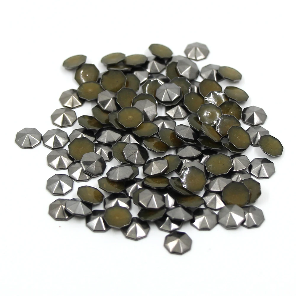Многоугольные заклепки горячей фиксации 100 шт. медные стразы железные для одежды
