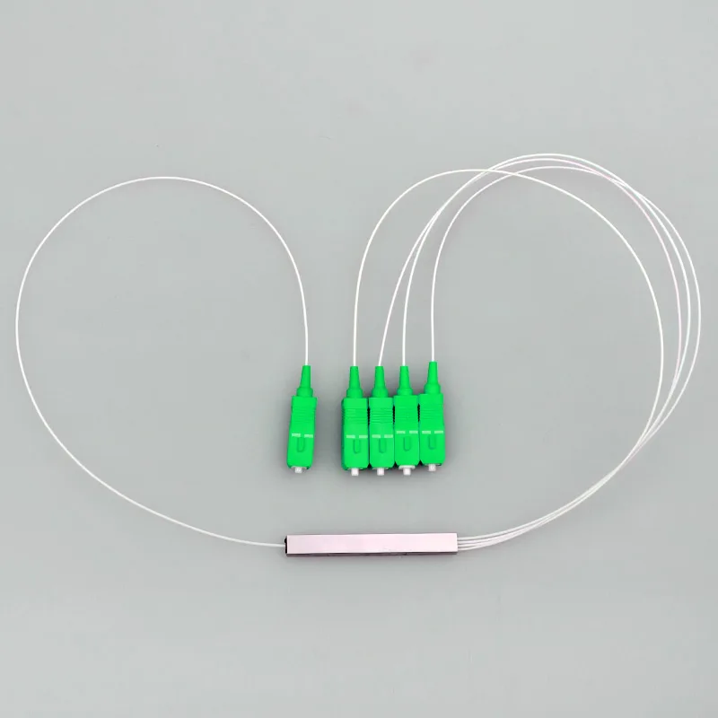 10 шт. волоконно оптический сплиттер 1: 4 SC APC мини стальная труба типа PLC 1x4 1 CATV FTTH