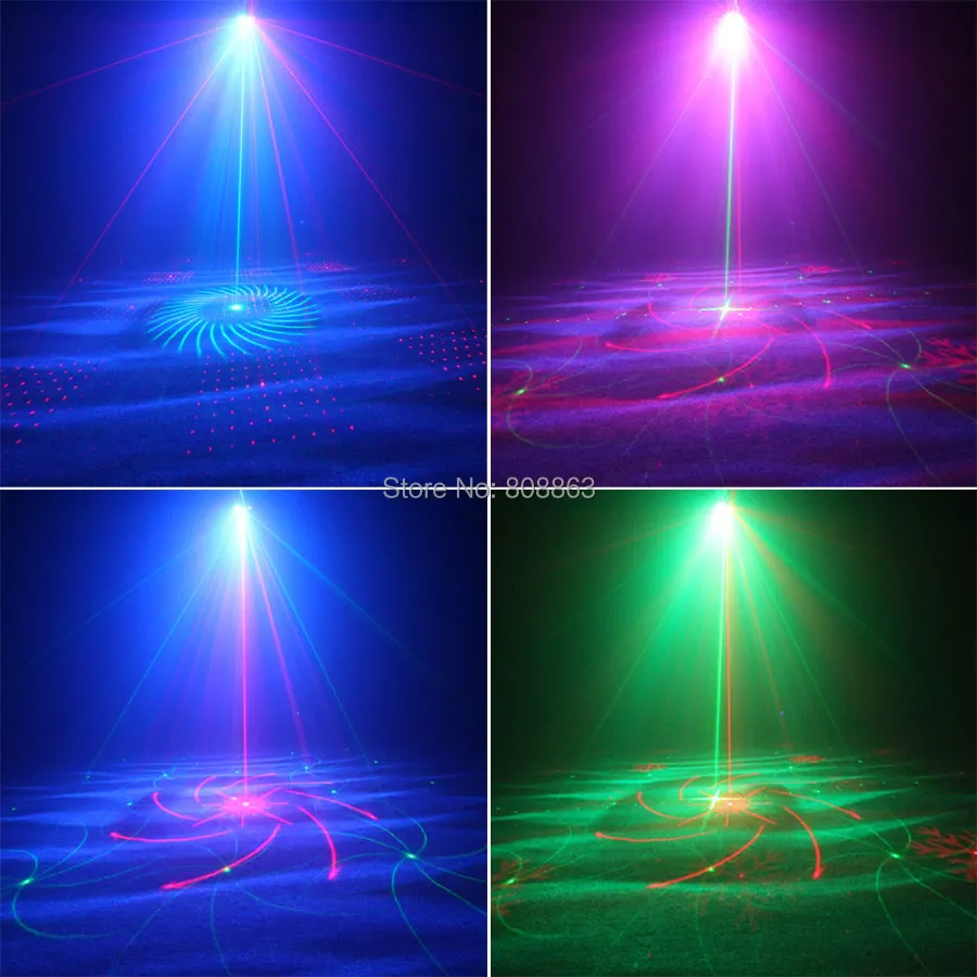 ESHINY дистанционный R& G лазерный проектор с 5 линзами, 128 узоров, RGB Led, вечерние, для бара, DJ, праздник, Рождество, танец, сценический светильник, шоу, N85T249
