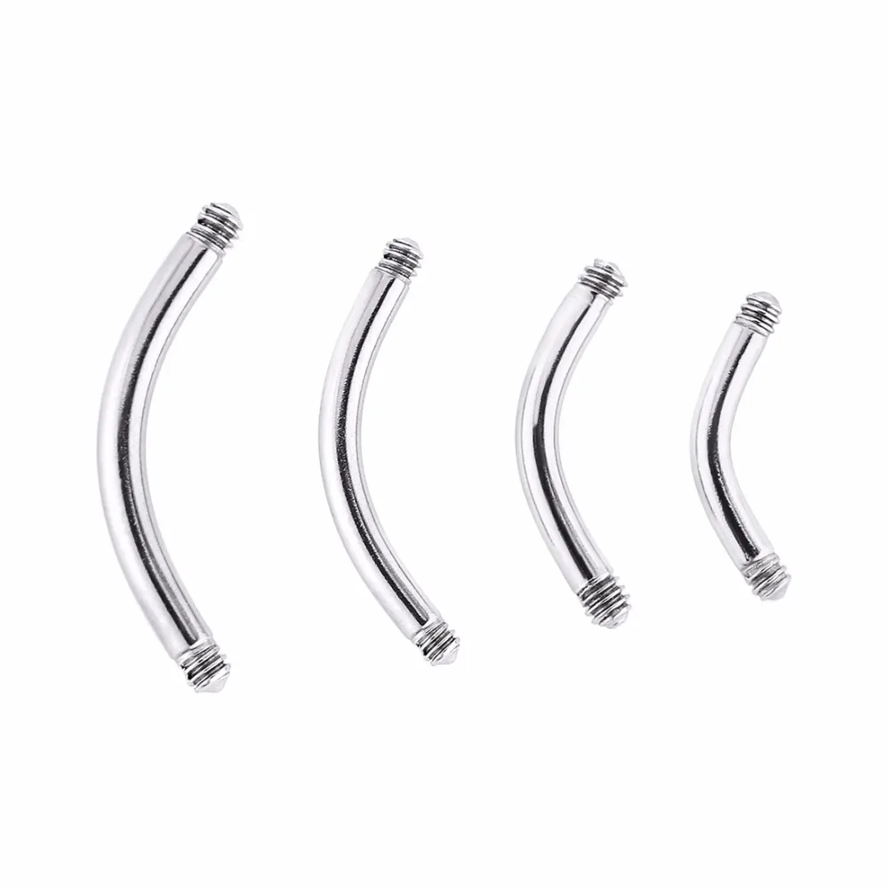 10 шт./лот Пирсинг из нержавеющей стали банановые детали для бровей пупка живота