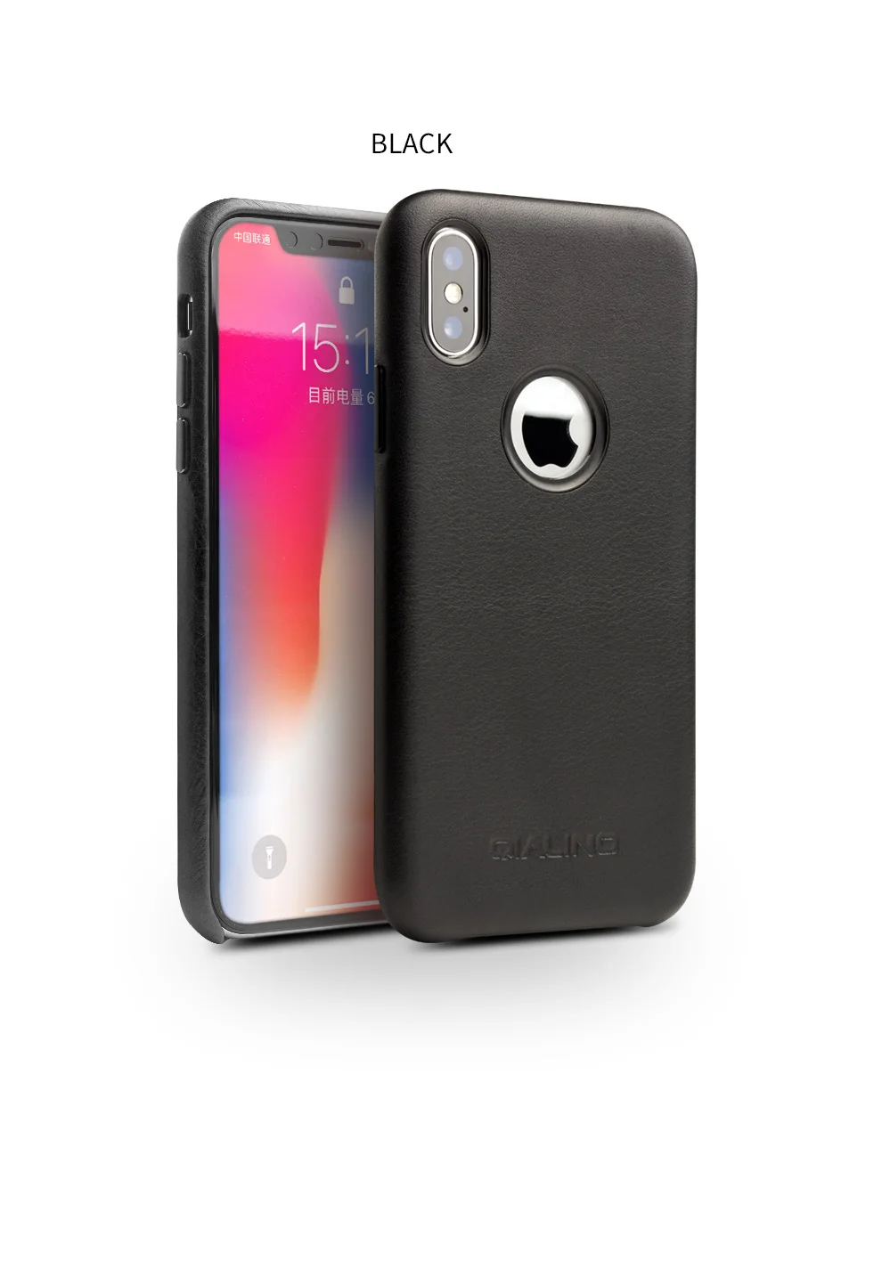 QIALINO натуральная кожа Модный чехол для телефона Apple для iPhone X чистый ручной работы ультратонкий бизнес задняя крышка для iPhone X 5,8