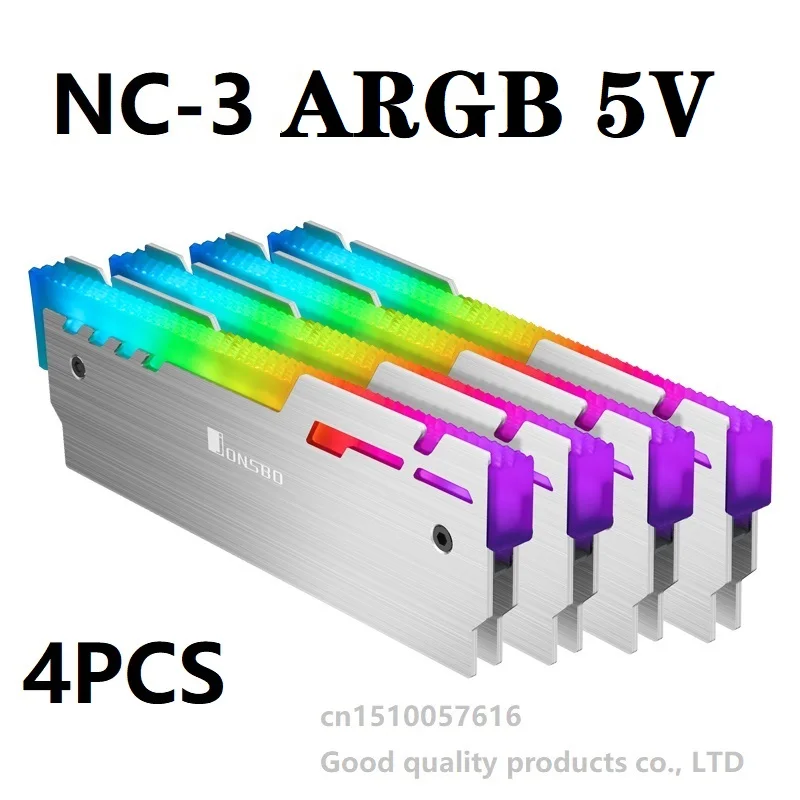 JONSBO NC-3 кулер памяти светящийся охлаждающий жилет 5 в ARGB светодиодный светильник алюминиевый радиатор Настольный теплоотвод ОЗУ 1 комплект 4 шт