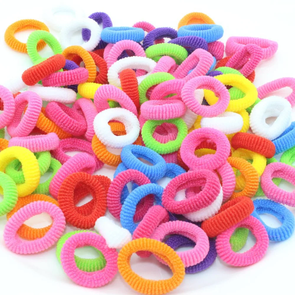 50pcs Lot children scrunchy mix black elastic of hair accessories for girls kids rubber band ties rope baby headbands | Детская одежда