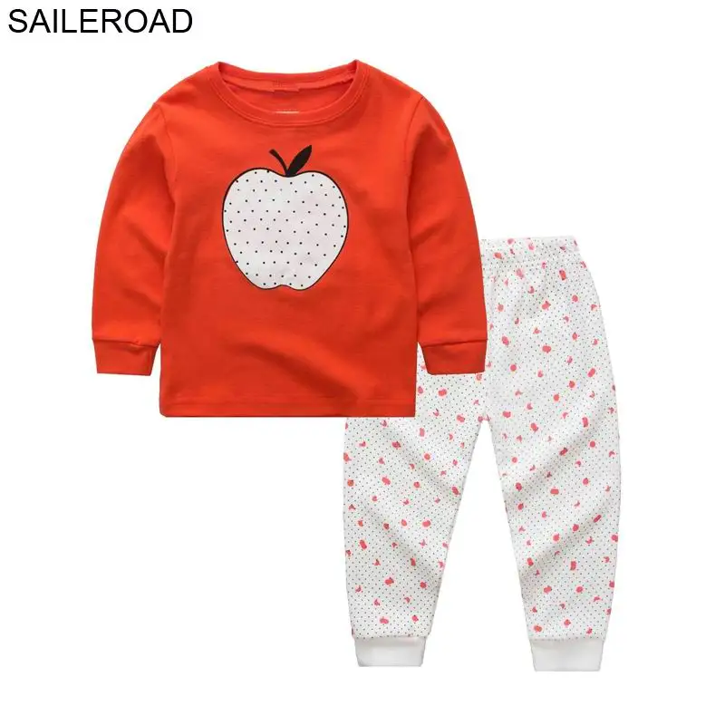 SAILEROAD/Осенняя Пижама с единорогом для детей; хлопковые Пижамные комплекты с единорогом для девочек; Осенняя детская одежда для сна; одежда для сна