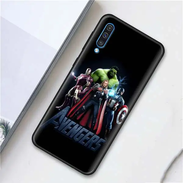 010 С принтами "Marvel", "Мстители", "Герои мягкий чехол для мобильного телефона чехол s для samsung Galaxy A6 A7 A8 плюс A9 A10 A20 A30 A40 A50 A70 M30 M20 черный чехол ков - Цвет: 010