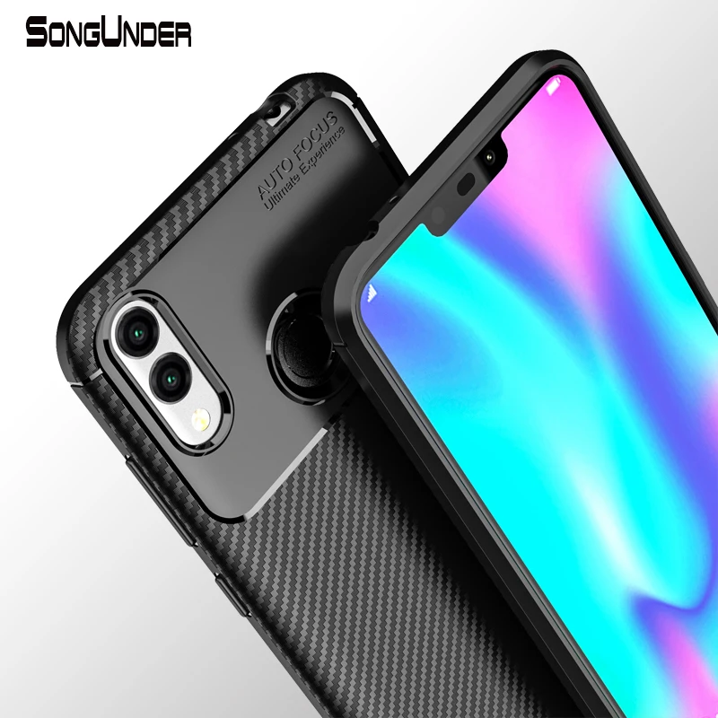 Чехол для Huawei Honor 8X Мягкий силиконовый чехол из углеродного волокна 8C Max 8xmax