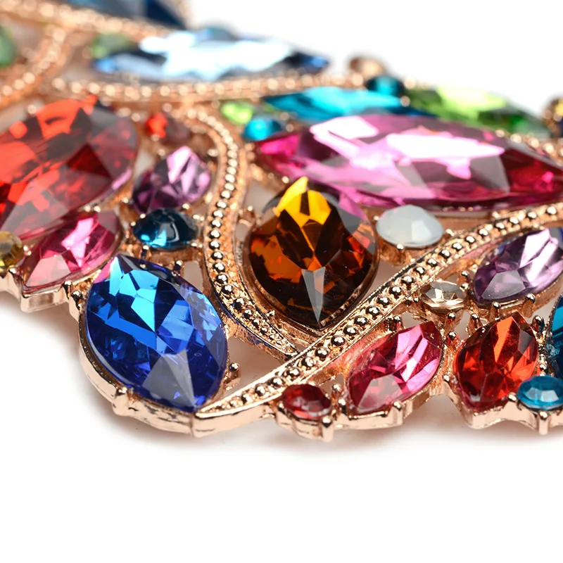 2016 роскошное ожерелье с цветными кристаллами и жемчужинами для невесты